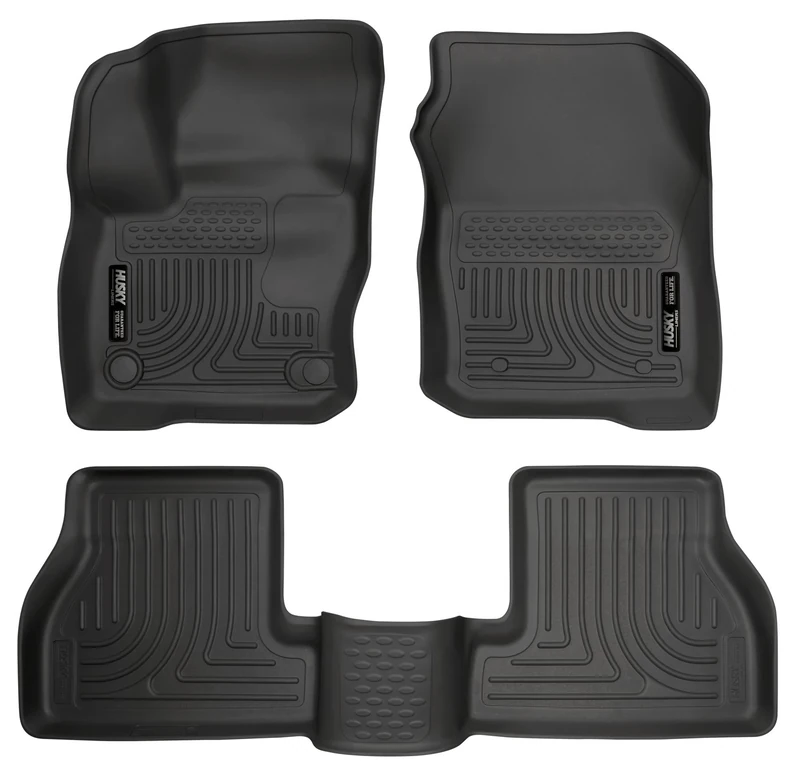 Husky Liners 99781 Black Front and 2nd Seat Floor Liner (2016 Focus RS)