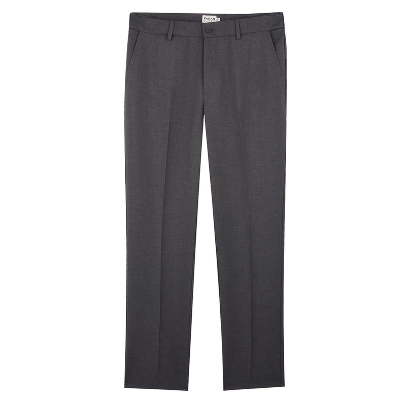 Farah Classic Men's Roachman Trousers, Grey (Charcoal), Large (Manufacturer Size:36/29)