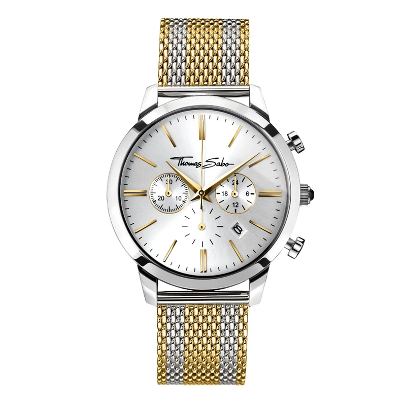 Thomas Sabo Men's Watch Rebel Spirit Chrono yellow gold silver Analogue Quartz