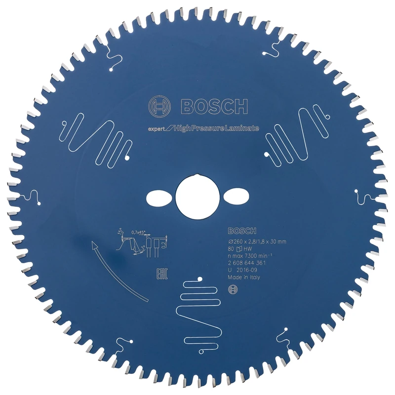 Bosch Professional Circular Saw Blade Expert for High-Pressure Laminate (for high-Pressure Laminate, 260 x 30 x 2.8 mm; Accessories for Circular saws)