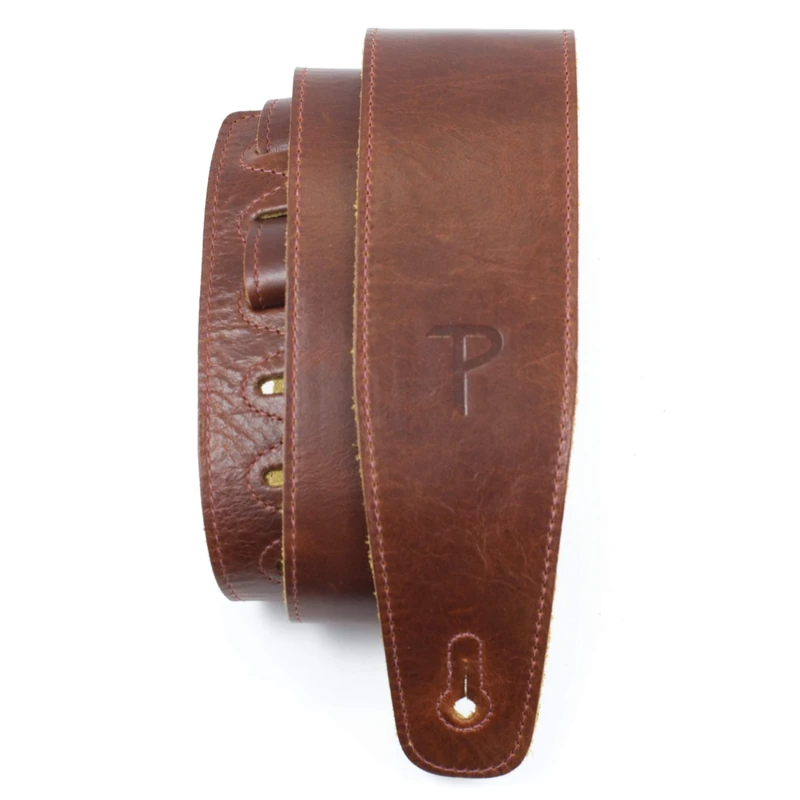 Perri’s Leathers Ltd. - Guitar Strap - The Africa Collection - Rust - Adjustable - For Acoustic/Bass/Electric Guitars - Made in Canada (AFR25-6872)