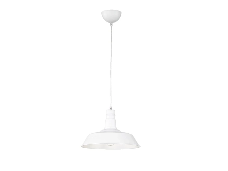 Reality Leuchten R30421001 Will Pendant Light Metal E27 Matte White 36 x 36 x 150 cm
