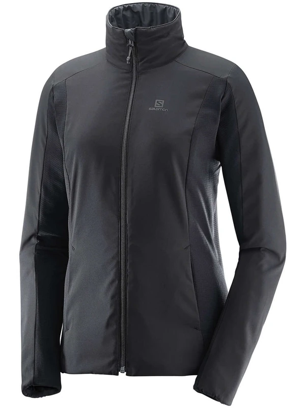 Salomon Women'S Reversible Jacket, Drifter Mid JKT W, Synthetic Blend, Black, Size L, L39744800
