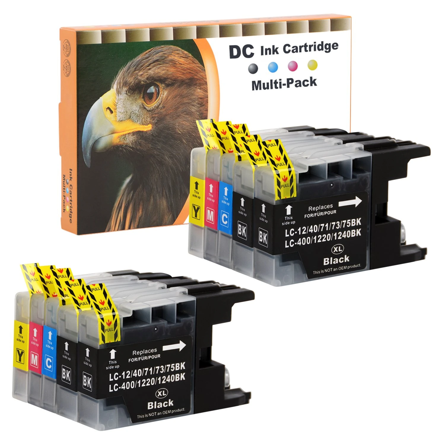 D&C Compatible Ink Cartridge for Brother LC-1220 LC-1240 XL for Brother MFC-J280W MFC-J425W MFC-J435W MFC-J5910DW MFC-J625DW MFC-J6510DW MFC-J6710DW MFC-J6910DW MFC-J825DW MFCJ835DW (10-Pack)