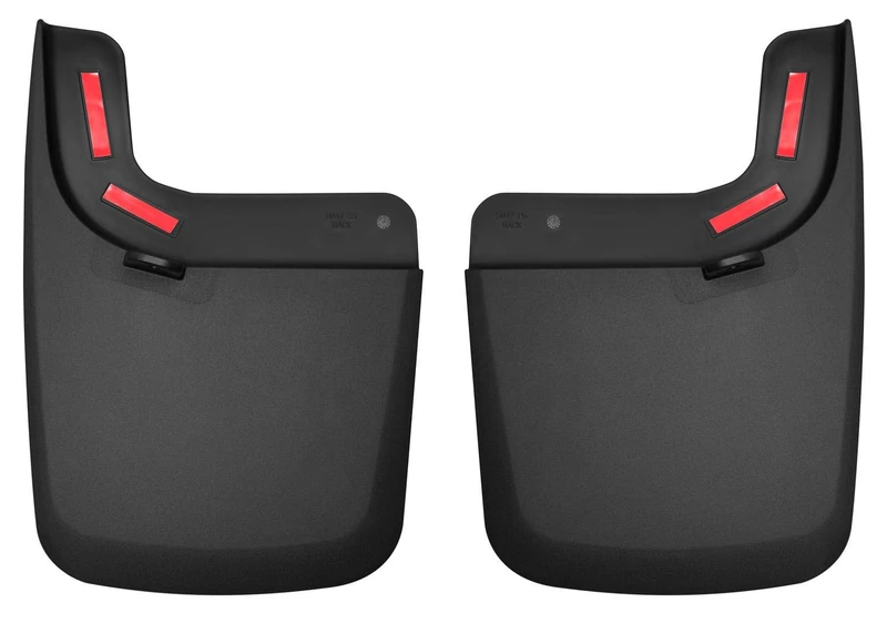 RealTruck Husky Liners - Rear Mud Guards | 2017-2022 Ford F-250/F-350 Super Duty w/Single Rear Wheels & OEM Fender Flares, Rear Set - Black, 2 Pc. | 59471