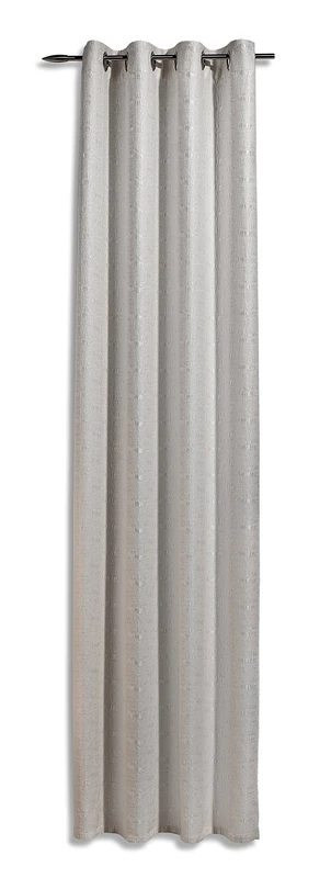 Heco OES Gala 11 Fabric Beige Eyelet Curtain 245 x 140 cm