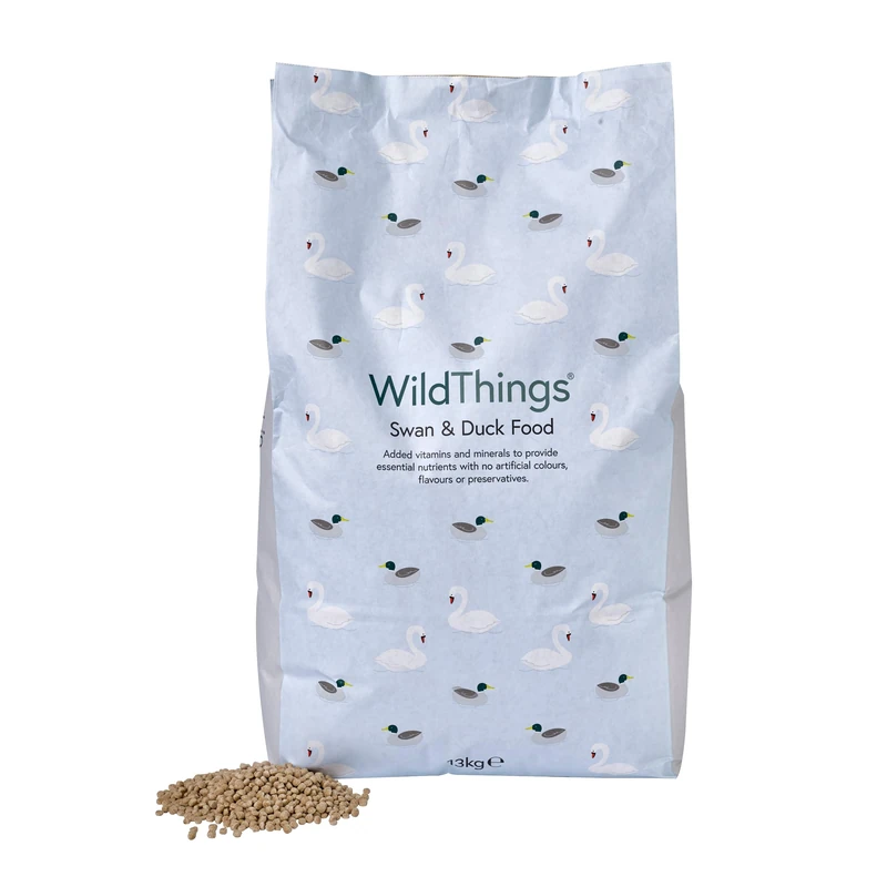 WildThings Floating Swan & Duck Food - Nutritious 13kg Bag