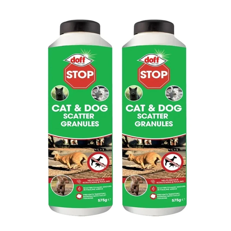 2 x Doff 700g Super Cat & Dog Repellent - Shaker Bottle safe around the garden