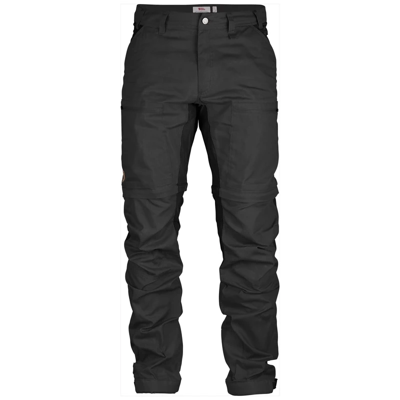 Fjällräven F81535-030-550 Abisko Lite Trekking Zip-Off Trousers, Men, Long, Dark Grey/Black, 50