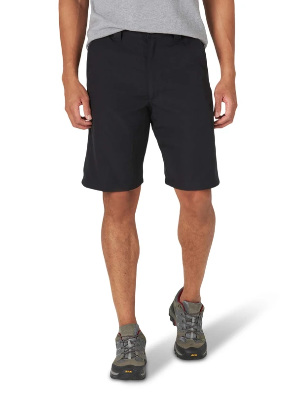 Wrangler Authentics Men's Side Elastic Utility Short, Black, 33