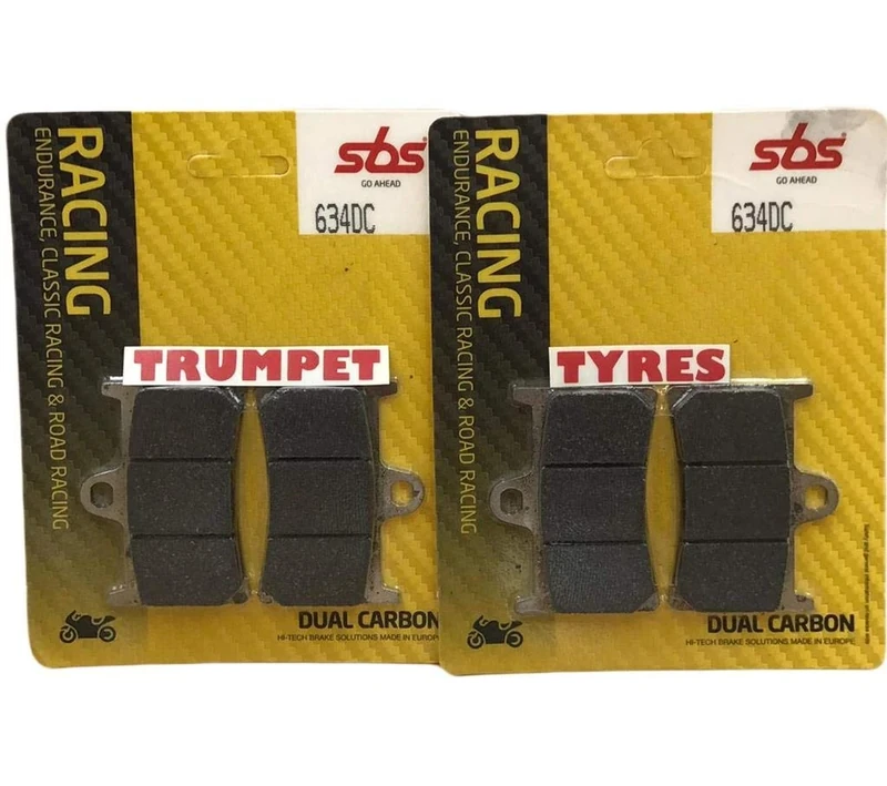 2X SBS Front Dual Carbon Performance Brake Pads Set For Yamaha OE Quality 634DC