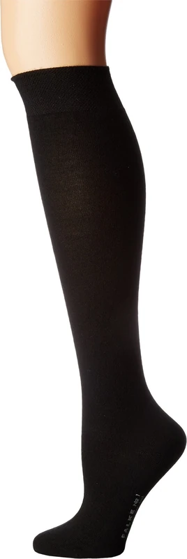 FALKE Women's No. 1 Finest W Kh Cashmere Long Plain 1 Pair Knee-High Socks, Black 3009, 7-8