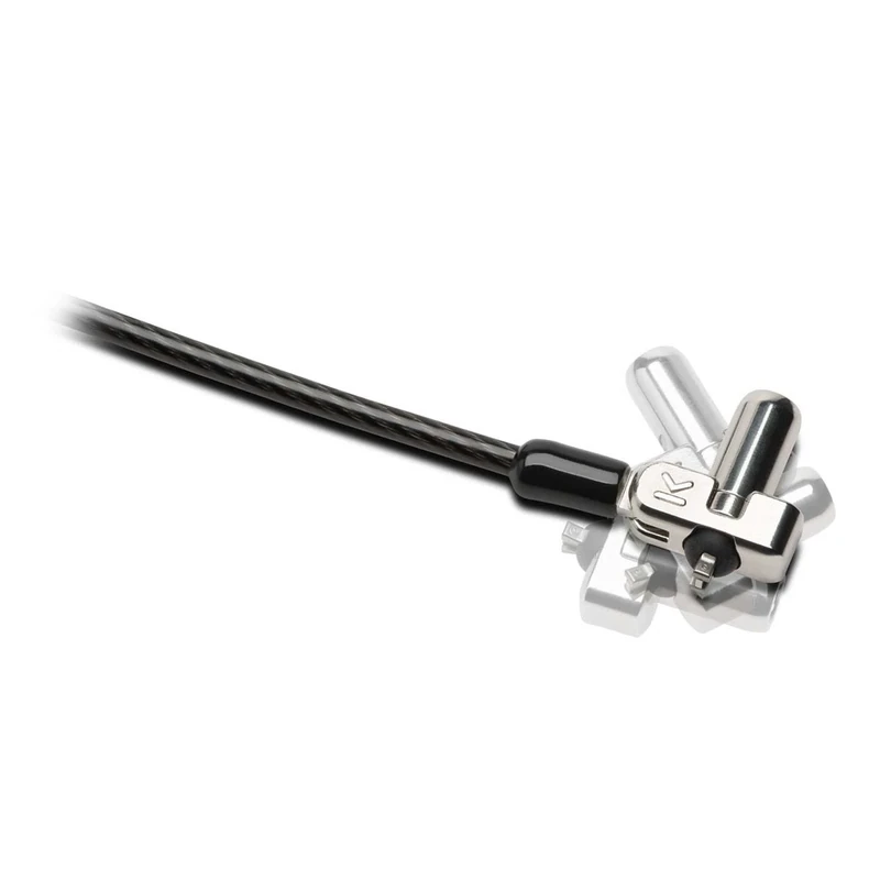 Kensington Dell Laptop Lock - N17 Keyed Dual Head Laptop Lock for Wedge-Shaped Security Slots Found on Dell Devices plus Additional T-Bar Lock for Devices with the Kensington Security Slot (K67995WW), black, silver
