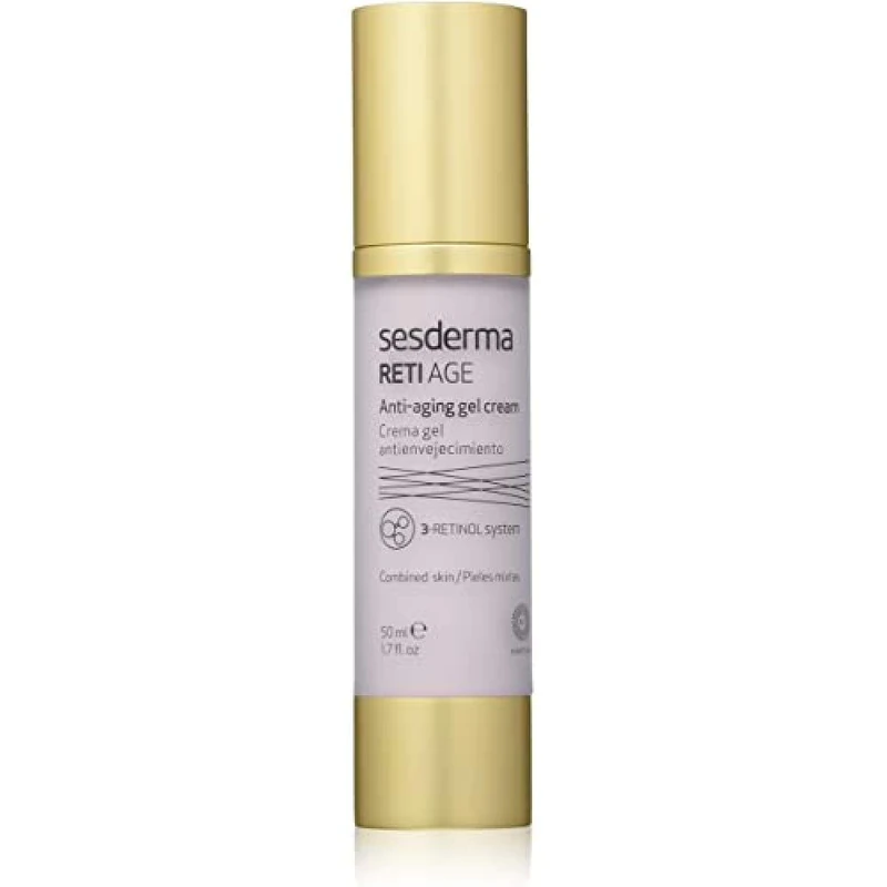 Sesderma Retiage Gel Cream – 3-Retinol System – Reduces Wrinkles & Boosts Firmness – Evens Skin Tone – 50 ml