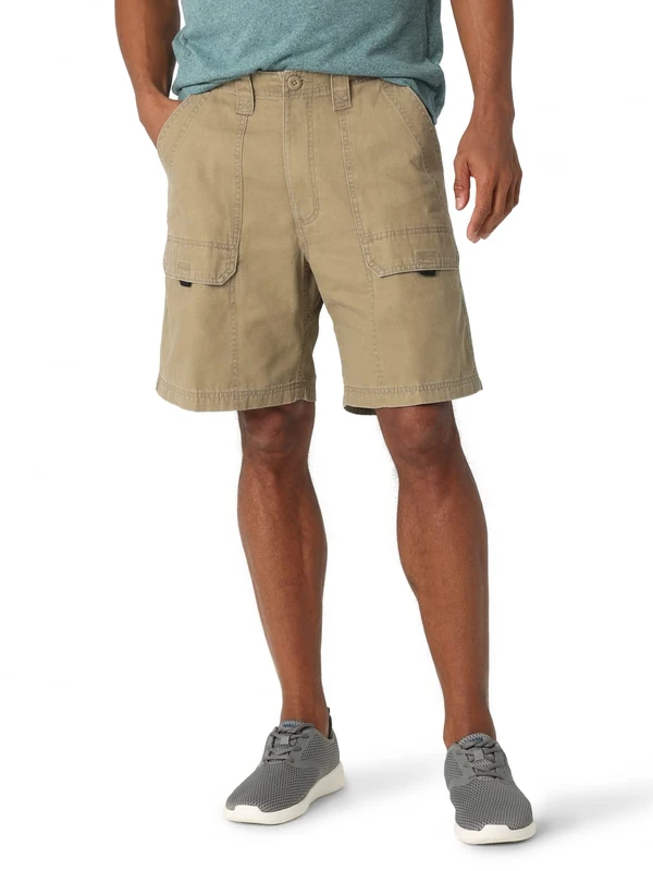 Wrangler Authentics Men's Canvas Utility Hiker Short Cargo, Nutmeg, 44