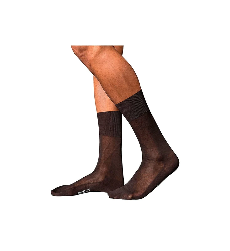 FALKE Men's No. 9 M Kh Cotton Long Plain 1 Pair Knee-High Socks, Brown 5930, 10-11