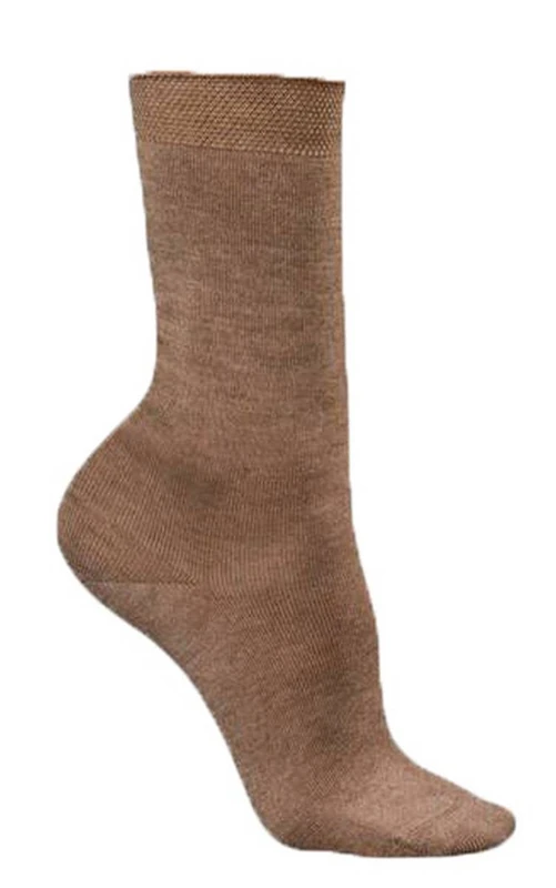 FALKE Women's No. 1 Finest W So Cashmere Plain 1 Pair Socks, Brown Nutmeg Melange 5410, 4-5