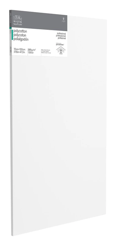 Winsor & Newton 6206035 Professional Stretcher Frame Made of Polycotton 385 g/m² Triple Primed Medium Grain Ideal for Oil and Acrylic Paints 70 x 120 cm