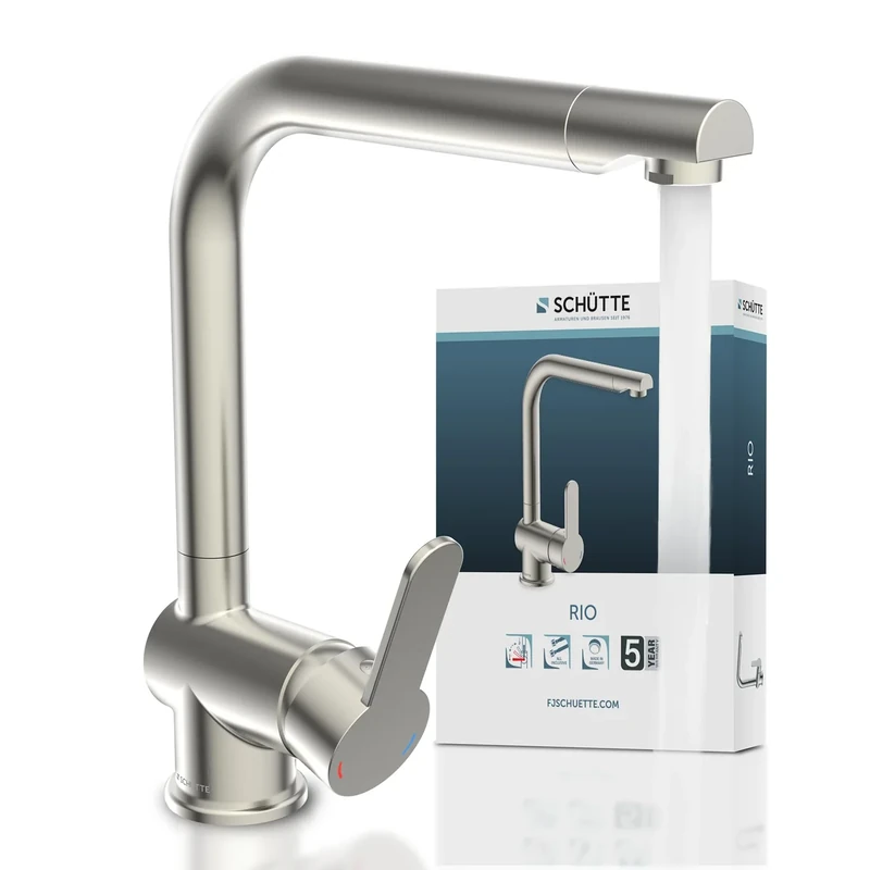 Schütte Rio Kitchen Tap Stainless Steel Effect 79826