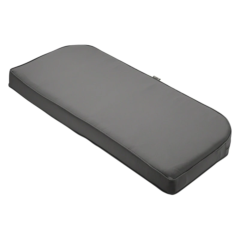 Classic Accessories Montlake FadeSafe Water-Resistant 41 x 18 x 3 Inch Outdoor Bench/Settee Contoured Back Cushion, Patio Furniture Swing Cushion, Light Charcoal Grey, Patio Loveseat Cushion