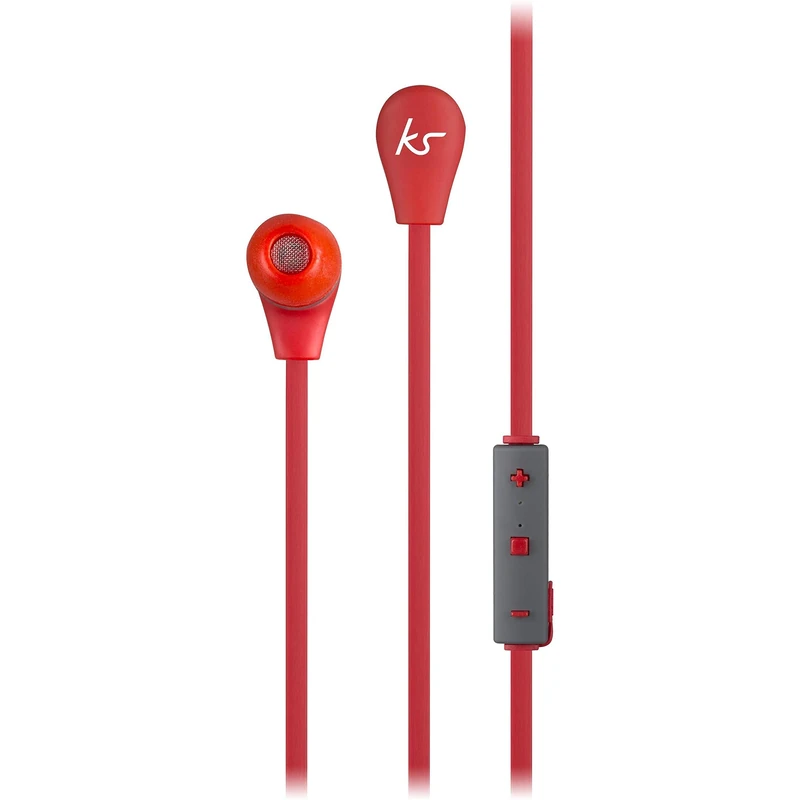 KitSound Bounce Bluetooth Wireless In-Ear Headphone with Call-Handling Function and Microphone, Red - Image 1