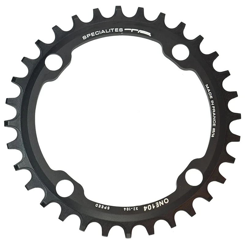 Spécialités TA 104pcd One MTB Narrow/Wide Chainring, Black, 38t
