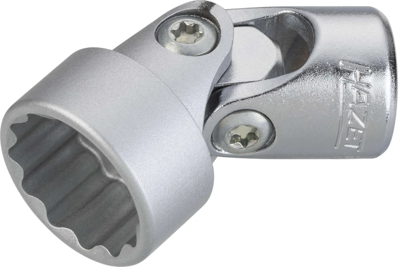 Hazet 880G Hinged Socket Spanner Insert Outer Double Hexagonal Traction Profile Spanner Size 18 Pack of 1 Chrome-Plated Polished, Silver, 880G-Z16