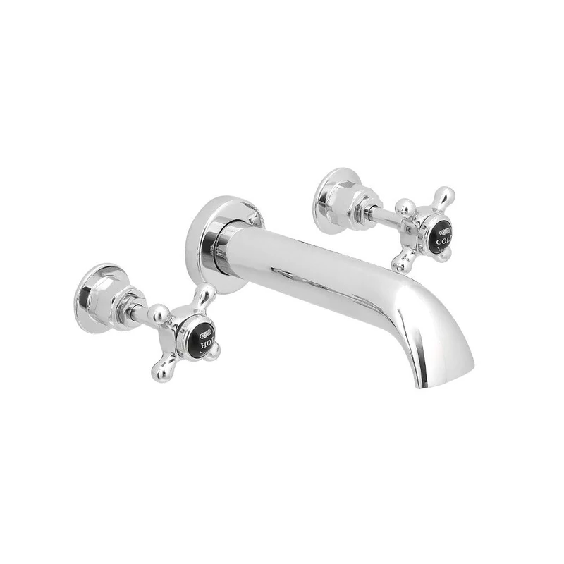 Hudson Reed BC409HX Bath Spout, Black, Hexagonal Collar