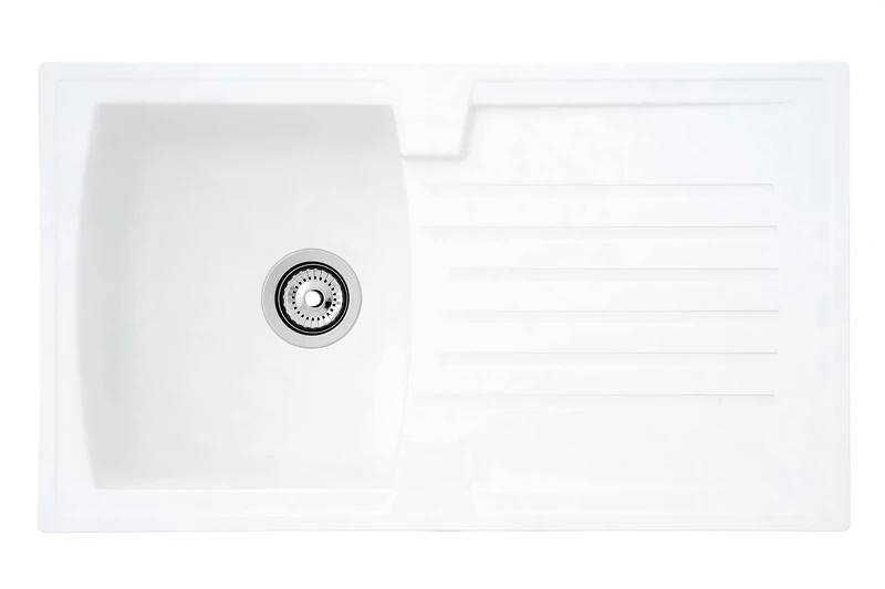 respekta Alineo100 Kitchen Sink, White, 86 cm
