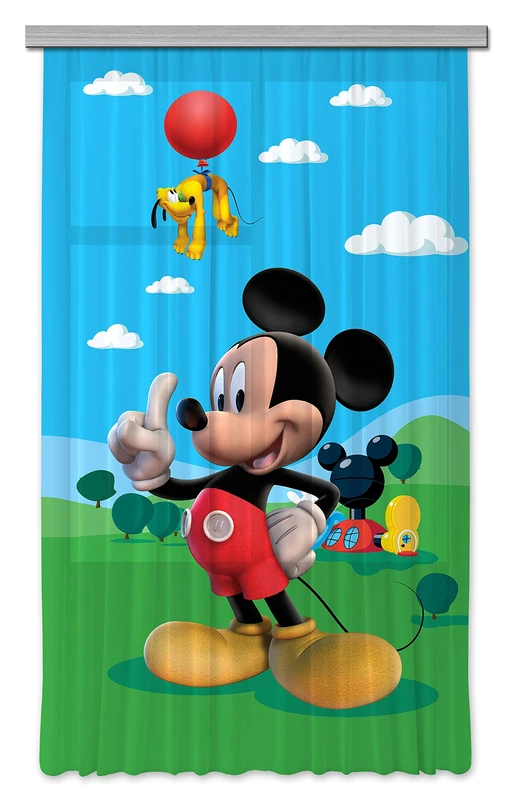 Disney AG Design Mickey Mouse - Kids Curtains - 3D Photo Print - Part - FCSL 74, Multi-Colour, 140 x 245 cm