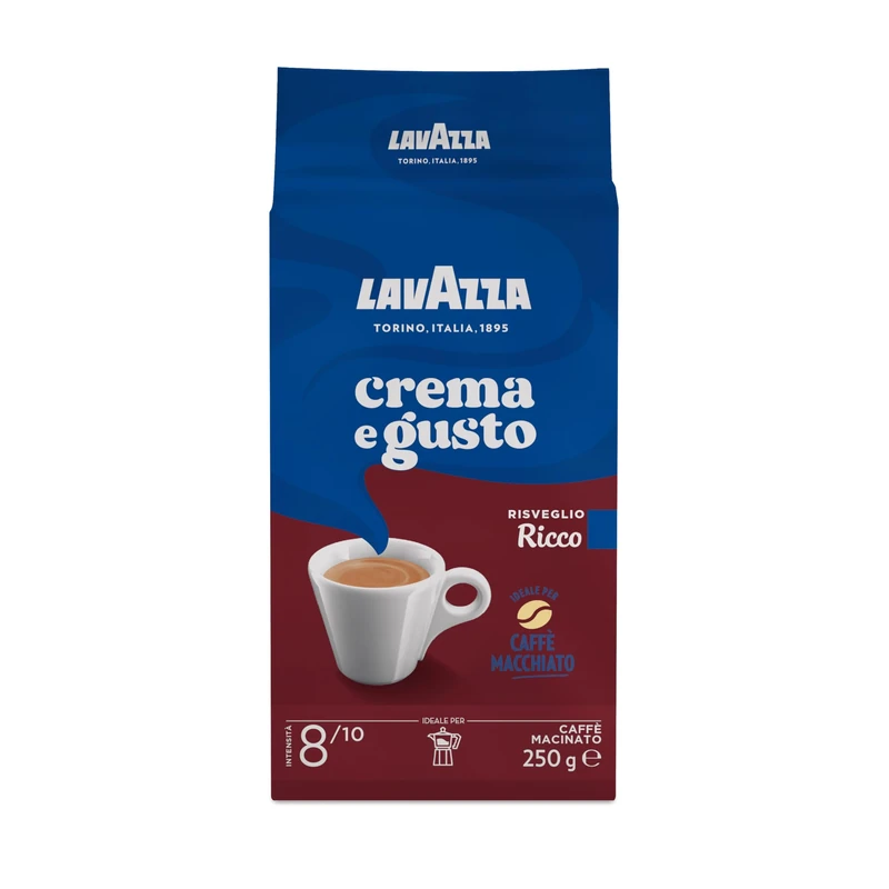 10x LAVAZZA CREMA E GUSTO GUSTO RICCO Italian Ground Coffe Espresso 250g