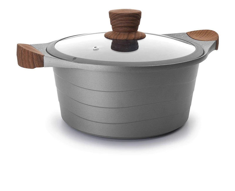 Lacor 27320 Stilo Cast Aluminium Casserole, 20 cm, Grey