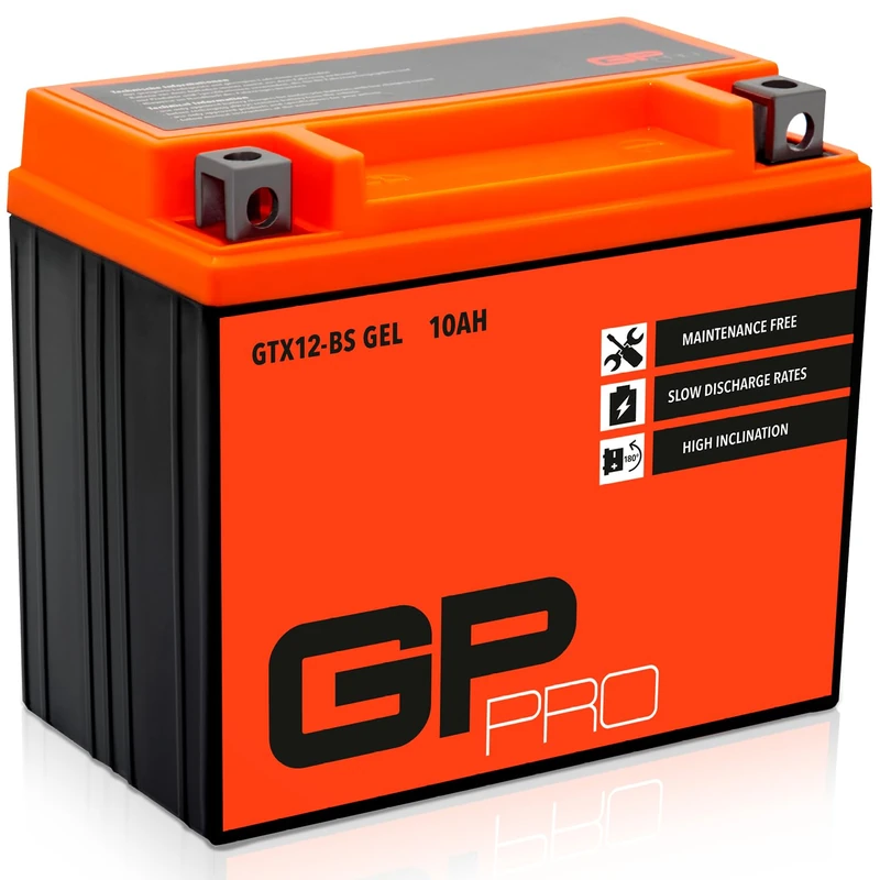 GP-PRO GTX12-BS 12V 10Ah GEL Motorcycle Battery