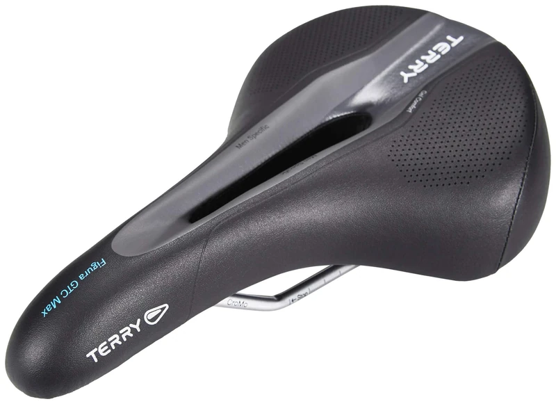 Terry Figura GTC Gel Men Saddle with CrMo Frame and WeatherMax Dura Silk Upper Material in Black, Seat Width: 12 cm - 15 cm, 423 006 19