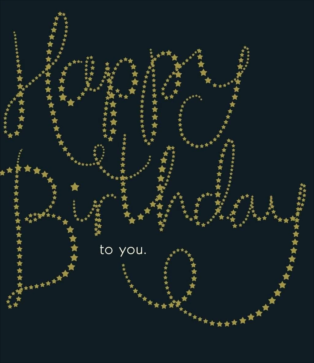 UK Greetings Birthday Card for Him/Her/Friend - Gold Lettering Design,Black,159mm x 184mm