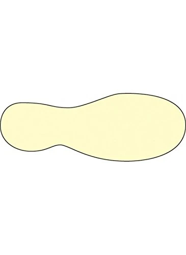 Caledonia Signs 58672 Anti-slip Footprints, Photo luminescent, 240 mm x 90 mm (Pack of 20)