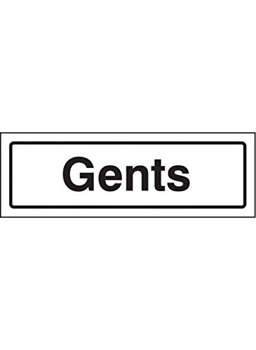 Caledonia Signs 59189 Visual Impact Sign, "Gents"