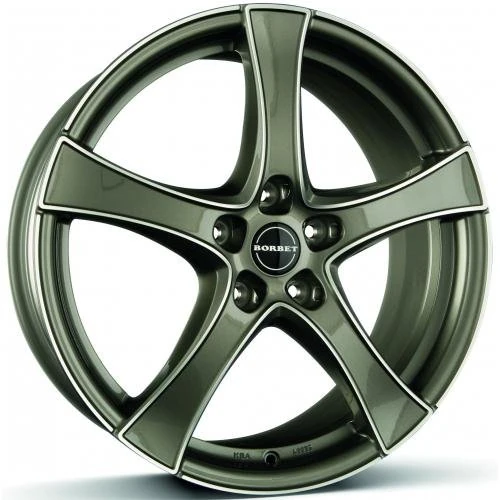 Borbet F2 7.5 x 18 ET 51 Bolt Circle 5 x 112 Hub Centering 57.06 F2 75851112557.1GP/T, Graphite Polished
