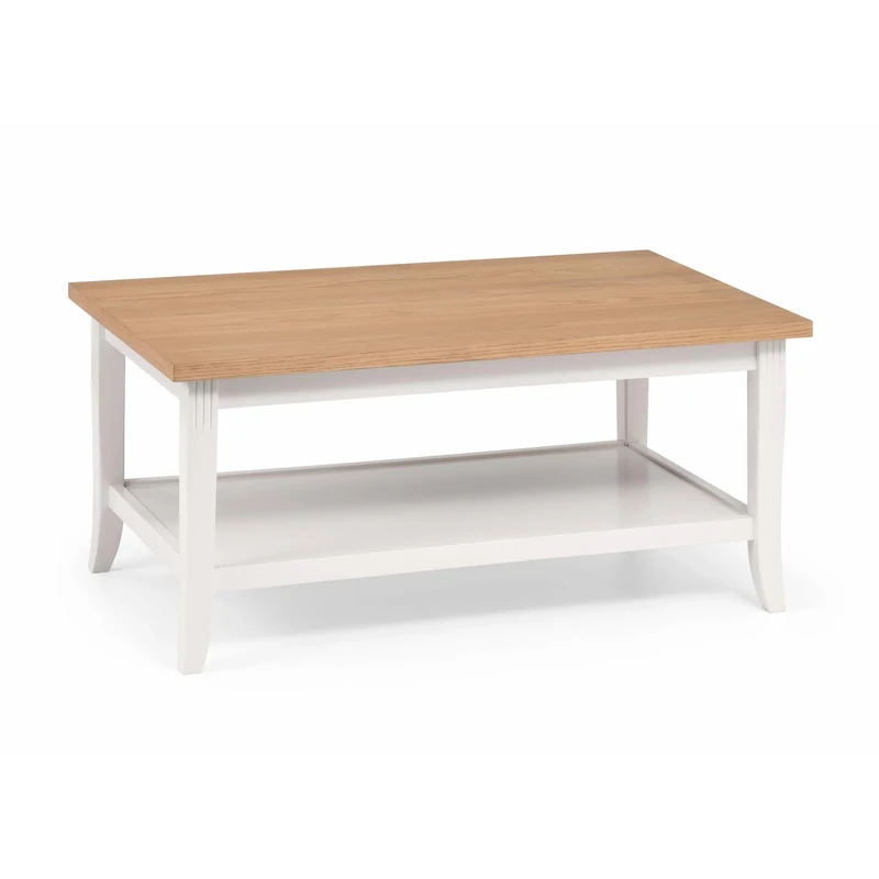 Julian Bowen Davenport Coffee Table, Ivory/Light Oak