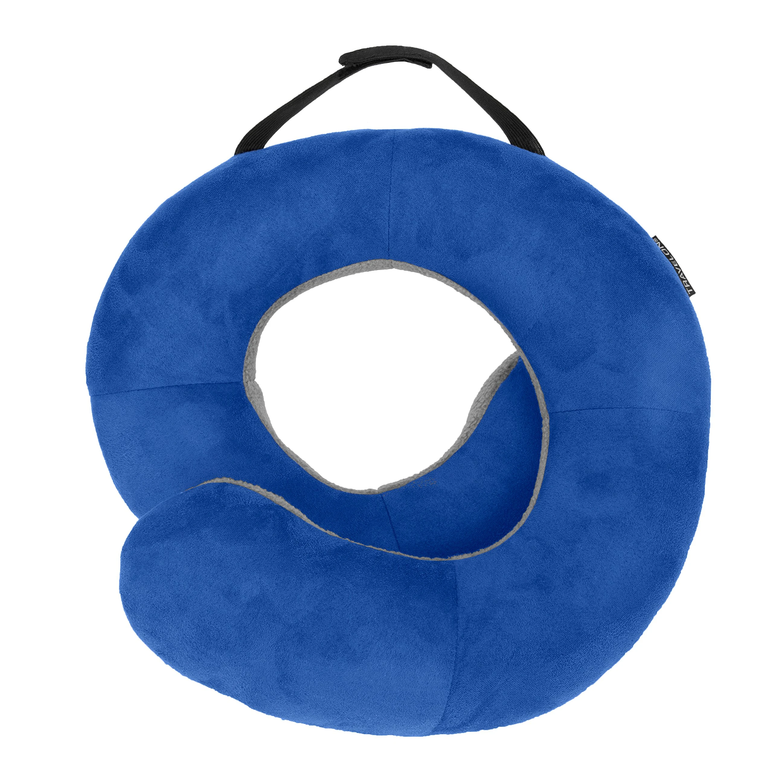 Travelon: Travel Comfort Neck Pillows, Cobalt/Gray, One Size, Deluxe Wrap N' Rest Pillow