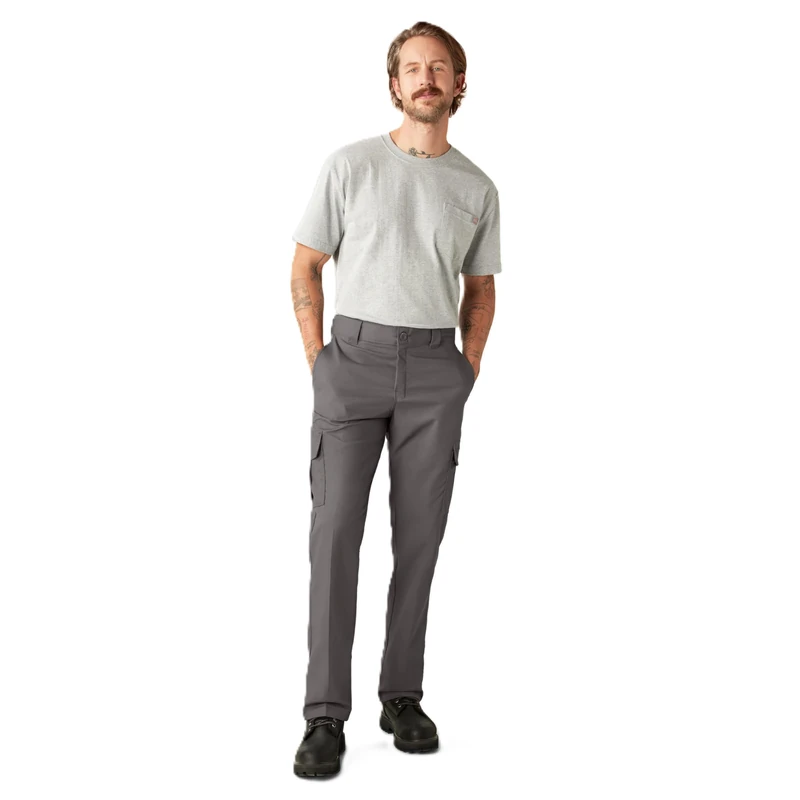 Dickies, Men's, Mechanical Stretch Cargo Pant Regular, Gravel Gray, 32W / 30L