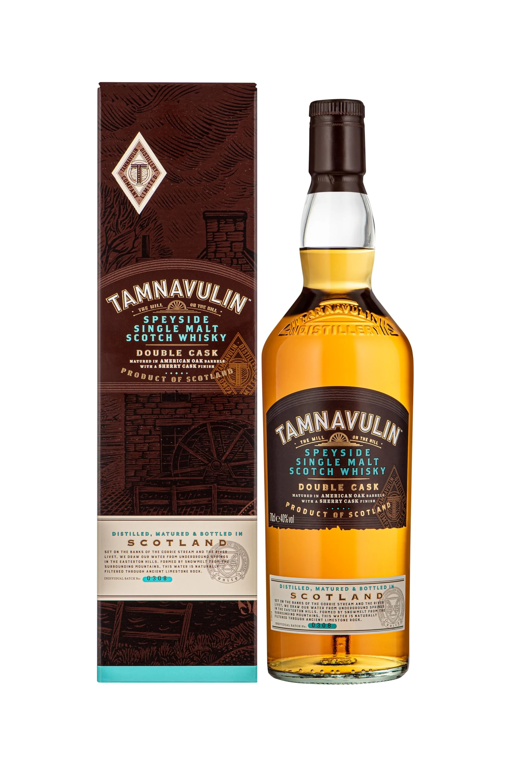 Tamnavulin Speyside Single Malt Scotch Whisky Double Cask 70cl | The Signature Speyside Malt | Tamnavulin Double Cask | Speyside Tamnavulin Whisky | 40% vol Scotch Whisky