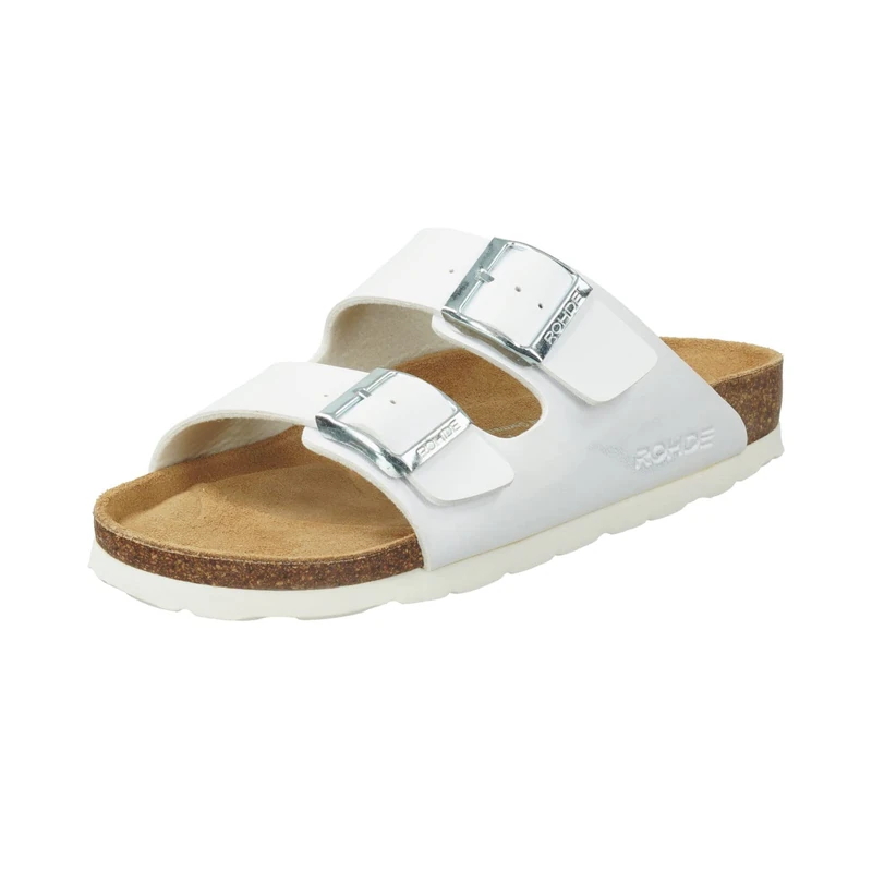 Rohde ALBA Women's Mules, Slippers, Slides, Sandals, Summer Shoes, Casual Shoes, White Tones, 4 UK