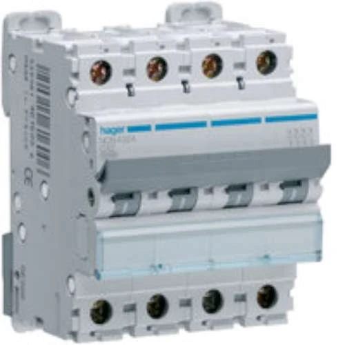 Hager n Series - Automatic magnetothermal -n Curve-c 10ka 4-Pole 2a
