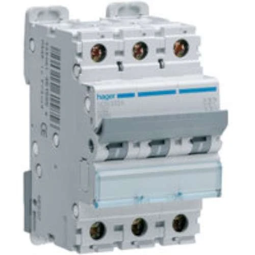 Hager n Series - Automatic magnetothermal -n Curve-c 10ka 3-Pole 2a