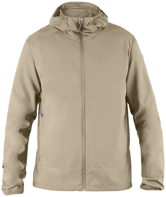 Fjällräven Men's Abisko Hybrid Windbreaker Softshell Jacket, Limestone, XL - Image 1