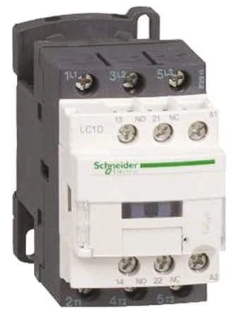 Schneider Electric TeSys Deca contactor,3P(3NO),AC-3/AC-3e,=440V 12A,208V AC coil,LC1D12LE7
