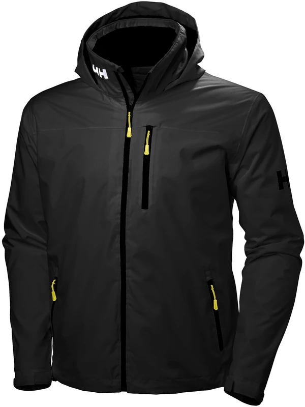 Helly Hansen Men's Crew Hooded Jacket, Black, S