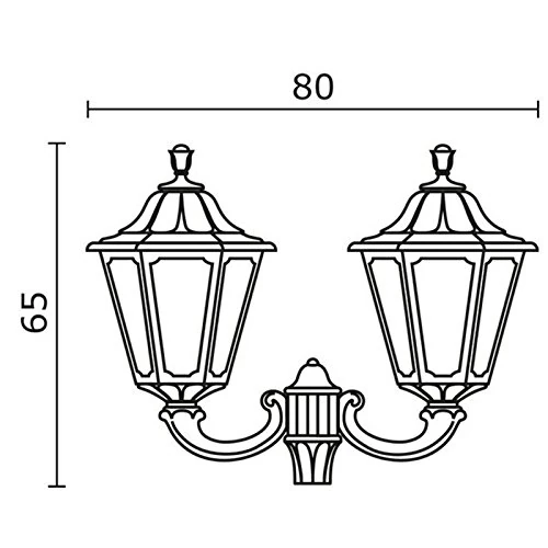 Cristher INDURA Big 6 Lantern Indura Big-6 2 L E27 Black