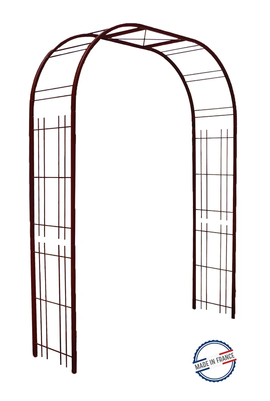 Louis Antique Square Tube, Iron, 195x50x250 cm Metal Arch with Trellis, Grinder,, 5066